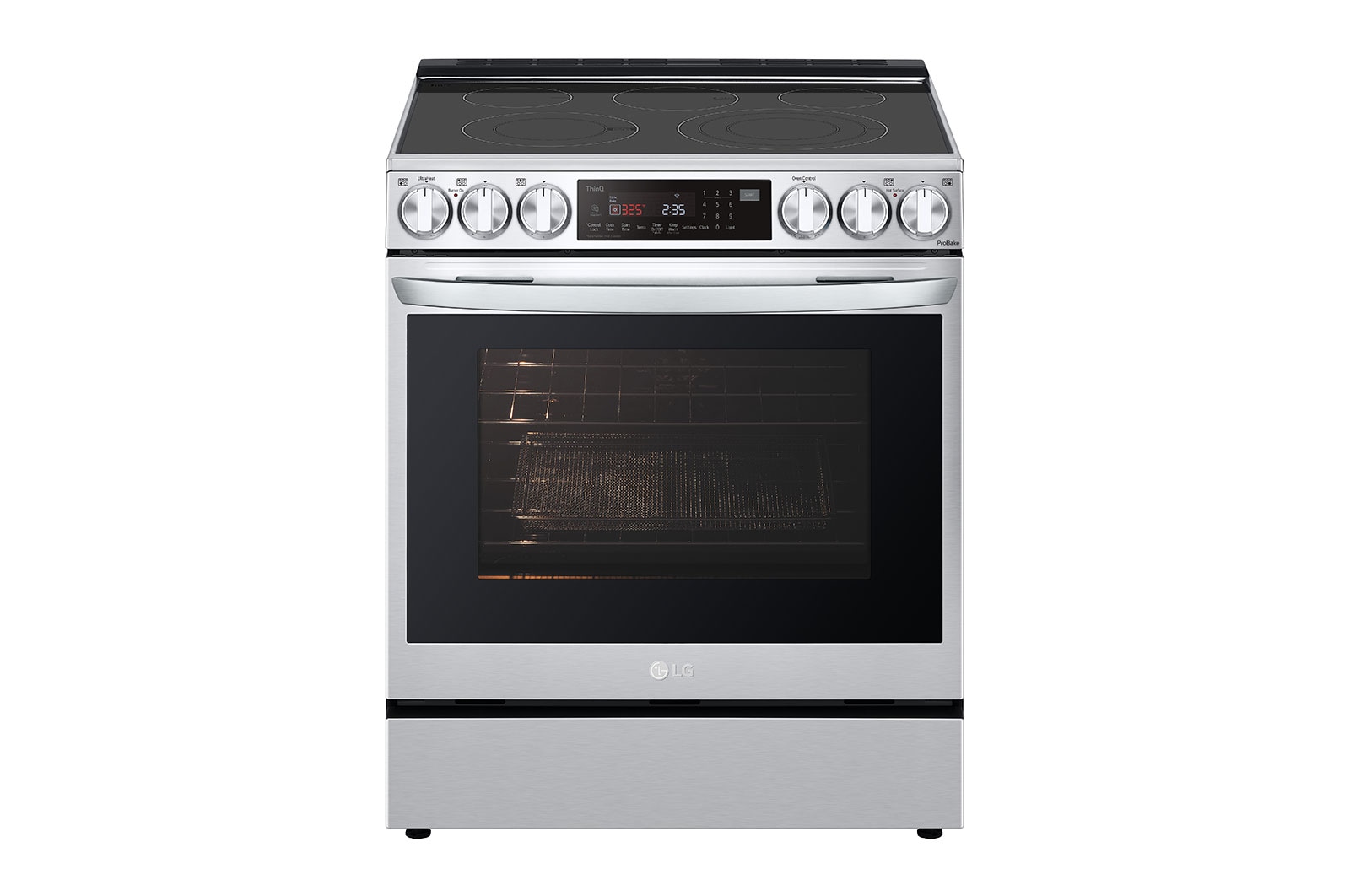 LG 6.3 cu ft. Smart Wi-Fi Enabled ProBake Convection® InstaView™ Electric Slide-in Range with Air Fry, LSEL6335F