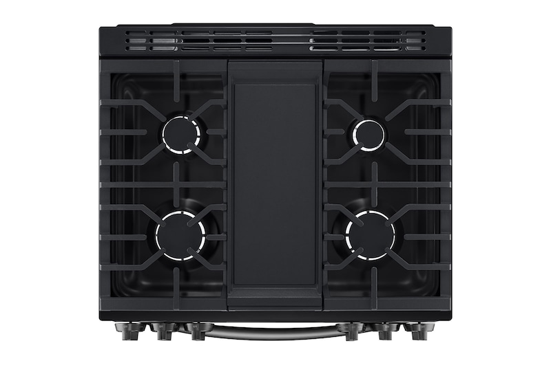 LG 30" Gas 6.3 cu ft. Range | Probake Convection, Air Fry, InstaView®, SelfClean, EasyClean®& Smart, Black Stainless, Slide-in, LSGL6335D
