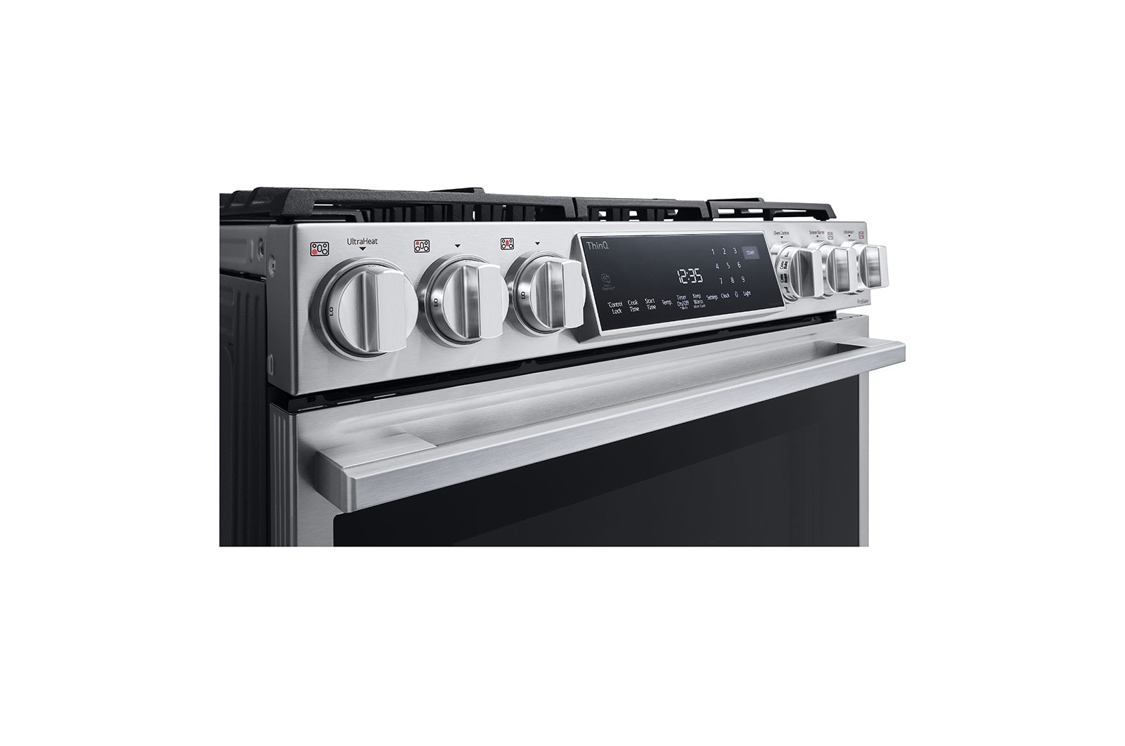 LG STUDIO 30" Gas 6.3 cu ft. Range | Probake Convection, Air Sous-Vide, Air Fry, SelfClean, EasyClean®& Smart, Stainless, Slide-in, LSGS6338F