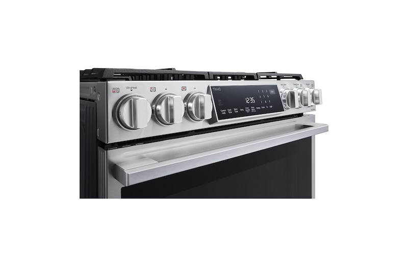 LG STUDIO 30" Gas 6.3 cu ft. Range | Probake Convection, Air Sous-Vide, Air Fry, SelfClean, EasyClean®& Smart, Stainless, Slide-in, LSGS6338F