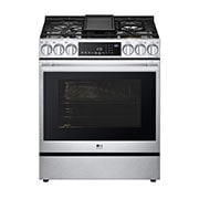LG STUDIO 30" Gas 6.3 cu ft. Range | Probake Convection, Air Sous-Vide, Air Fry, SelfClean, EasyClean®& Smart, Stainless, Slide-in, LSGS6338F