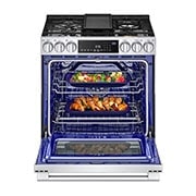 LG STUDIO 30" Gas 6.3 cu ft. Range | Probake Convection, Air Sous-Vide, Air Fry, SelfClean, EasyClean®& Smart, Stainless, Slide-in, LSGS6338F