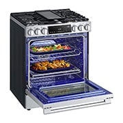 LG STUDIO 30" Gas 6.3 cu ft. Range | Probake Convection, Air Sous-Vide, Air Fry, SelfClean, EasyClean®& Smart, Stainless, Slide-in, LSGS6338F