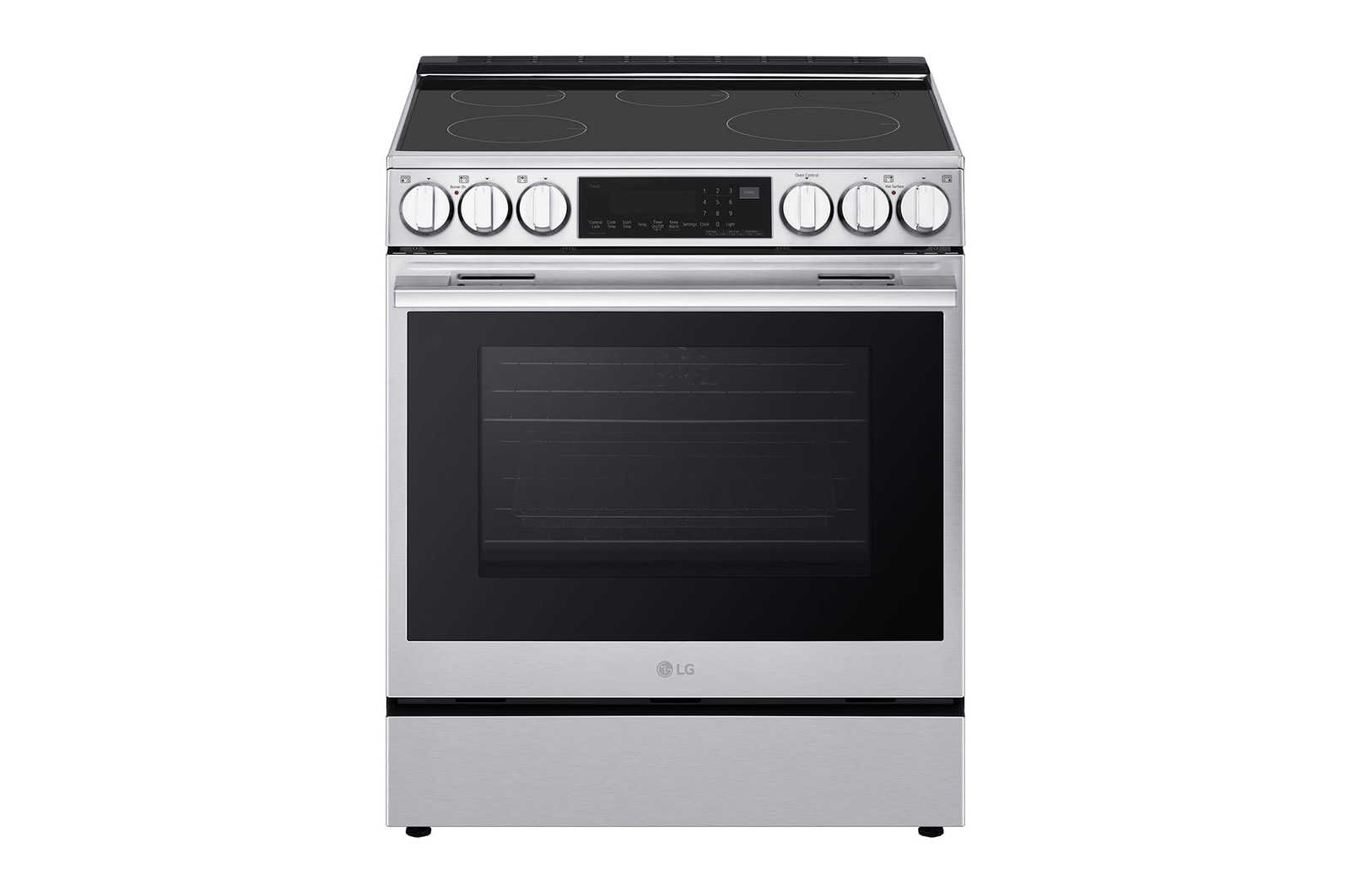 Front view of 30" Induction 6.3 cu ft. Range | Probake Convection, Air Sous-Vide, Air Fry, InstaView®, SelfClean(LSIL6336XE)