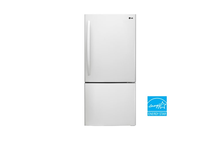 LG 30 Inch, 22 cu.ft. Bottom Freezer Swing Door Refrigerator with Multi-Air Flow Cooling, LBN22370SW