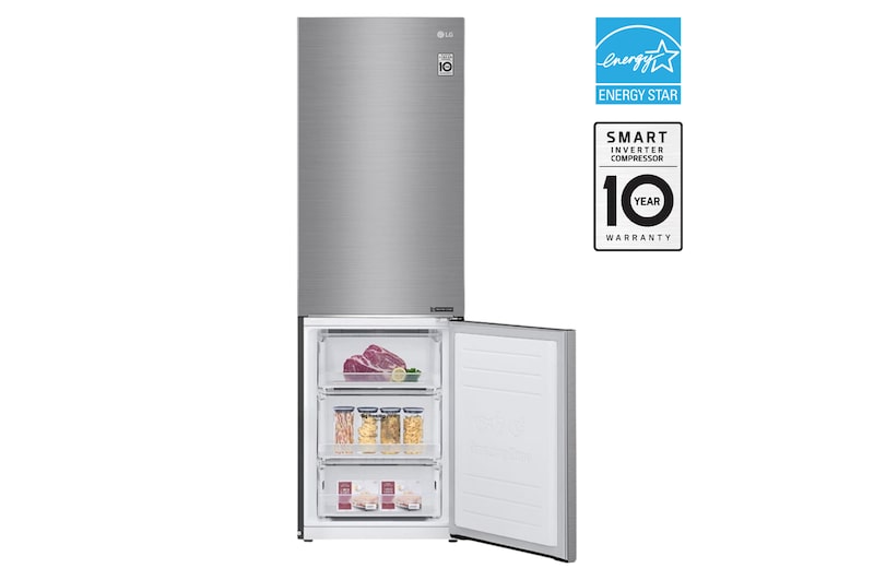 Front view of 24" 12 cu. ft. Counter-Depth Bottom Freezer Refrigerator LBNC12231V
