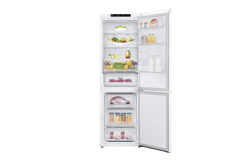 LG 24" 12 cu.ft. Counter-Depth Bottom Freezer Refrigerator, LBNC12231W