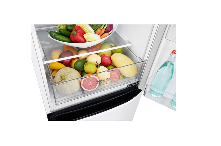 LG 24" Counter Depth Bottom Freezer Refrigerator with Smart Inverter, 12 cu. ft., LBNC12551W