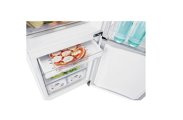 LG 24" Counter Depth Bottom Freezer Refrigerator with Smart Inverter, 12 cu. ft., LBNC12551W