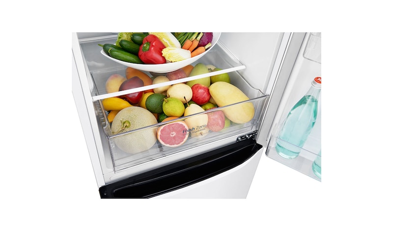 LG 24" Counter Depth Bottom Freezer Refrigerator with Smart Inverter, 12 cu. ft., LBNC12551W