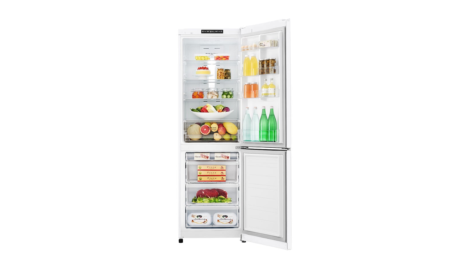 LG 24" Counter Depth Bottom Freezer Refrigerator with Smart Inverter, 12 cu. ft., LBNC12551W