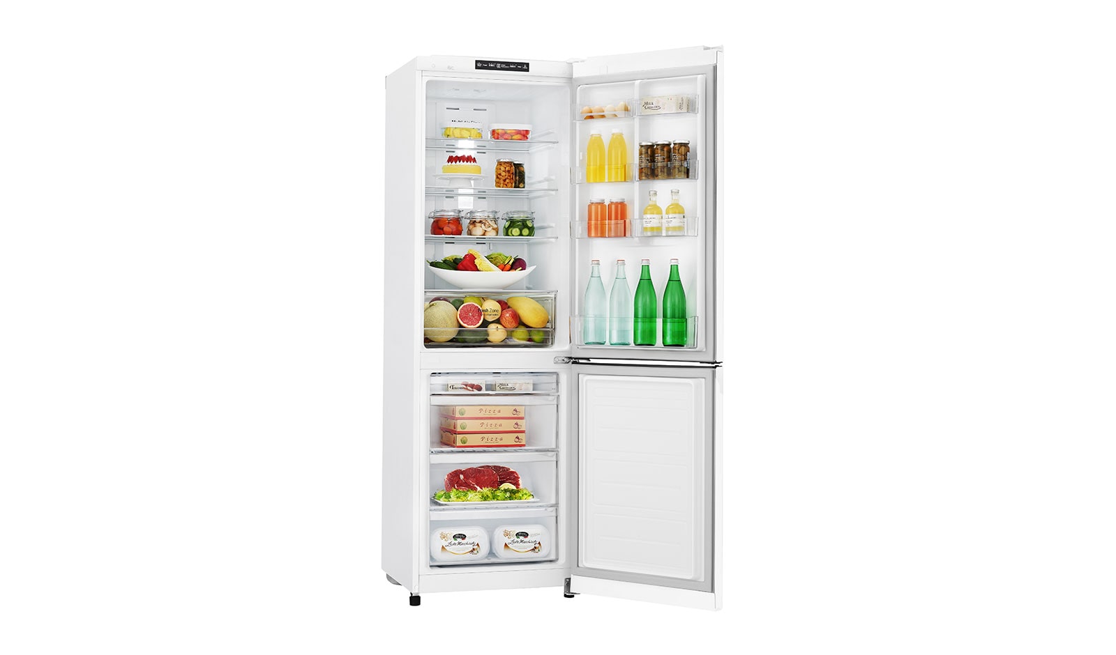 LG 24" Counter Depth Bottom Freezer Refrigerator with Smart Inverter, 12 cu. ft., LBNC12551W