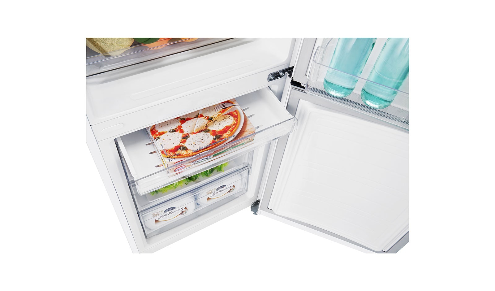 LG 24" Counter Depth Bottom Freezer Refrigerator with Smart Inverter, 12 cu. ft., LBNC12551W