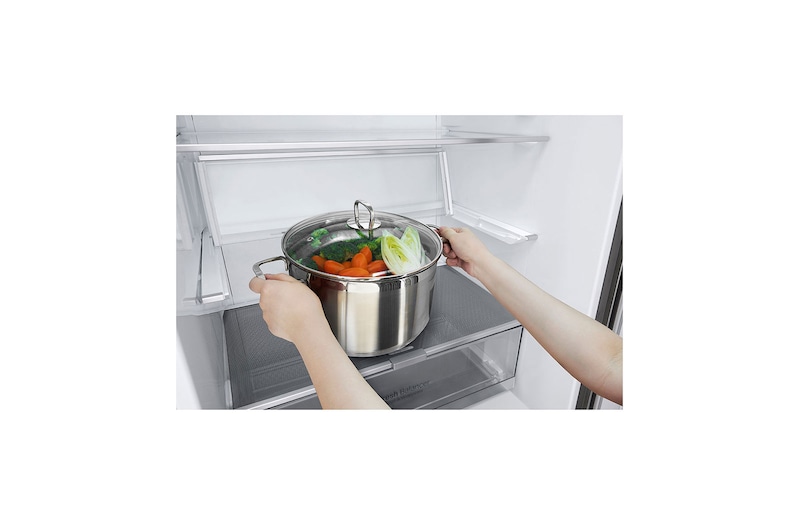 LG 28" Counter-Depth Bottom Freezer with Door Cooling®+ and Flip-up Shelf, 15 cu.ft., LBNC15231V