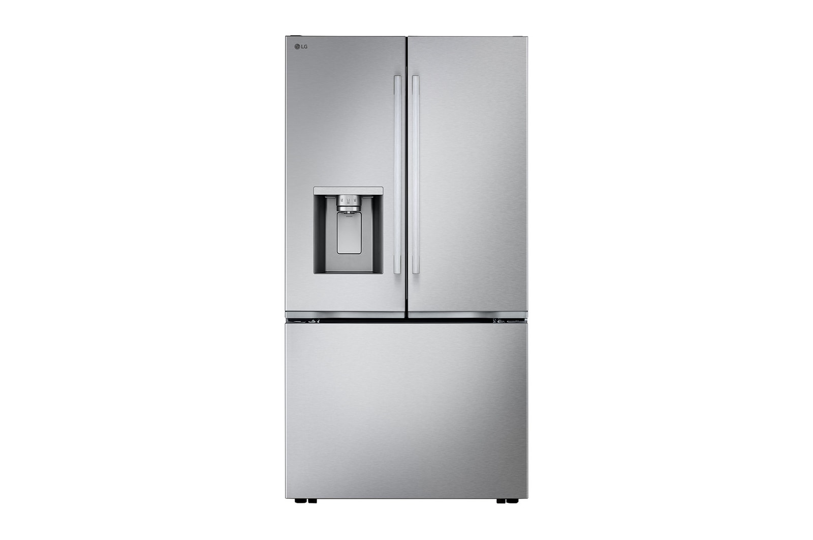 Front view of 36" 24 cu.ft. Zero Clearance™ Counter-Depth MAX™ French 3-Door Refrigerator (LF24Z6530S)