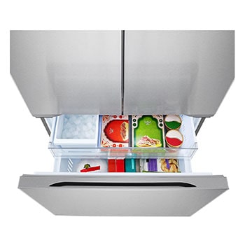 Top Freezer view with Food