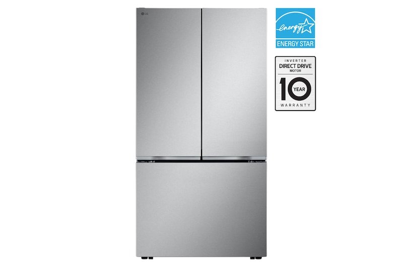 Front view of 36" 25 cu.ft. Zero Clearance™ Counter-Depth MAX® French 3-Door Refrigerator | Internal Water Dispenser | Ice Maker LF25Z6211S