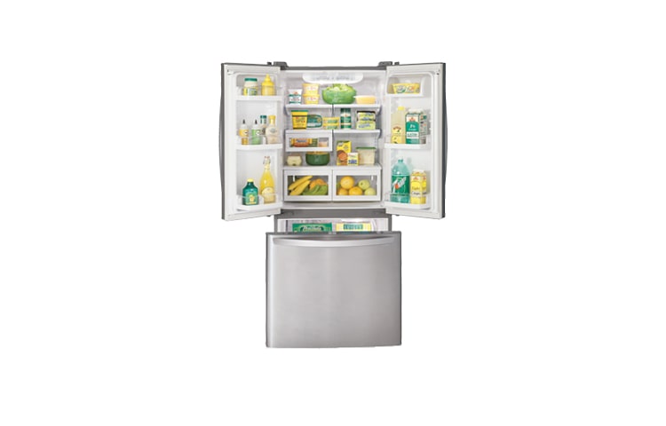 LG 33 Inch, 22.7 cu.ft. 3 Door French Door Refrigerator with Ice Maker, LFC23760ST