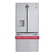 Front view of 30" French Door Refrigerator with Smart Cooling System, 22 cu. Ft. LFD22716ST