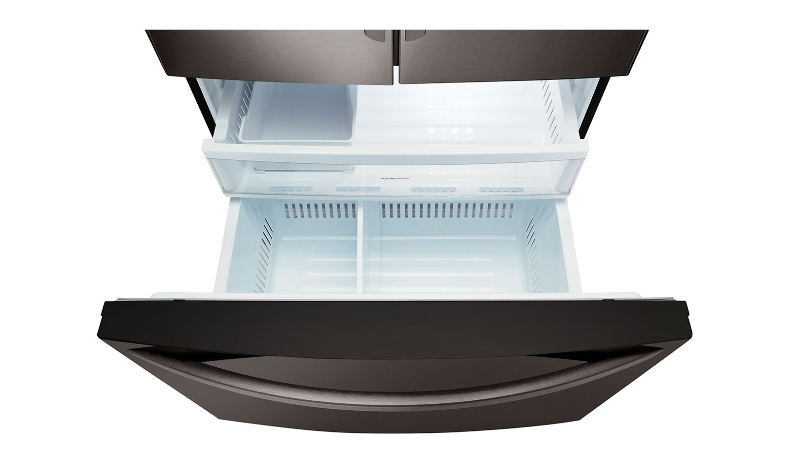 LG 30" Black Stainless Steel French Door Refrigerator with Smart Cooling System, 22 cu. Ft., LFNS22520D