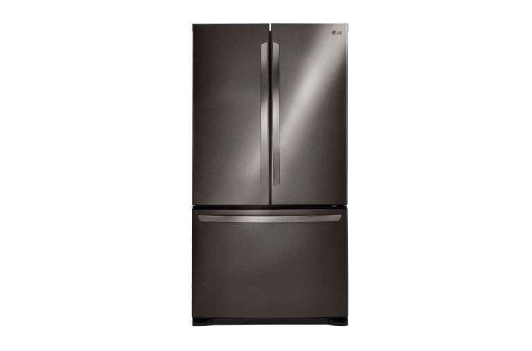 LG 30" Black Stainless Steel French Door Refrigerator with Smart Cooling System, 22 cu. Ft., LFNS22520D