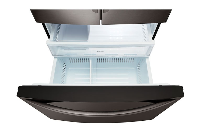 LG 30" Black Stainless Steel French Door Refrigerator with Smart Cooling System, 22 cu. Ft., LFNS22520D