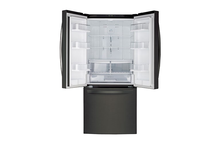 LG 30" Black Stainless Steel French Door Refrigerator with Smart Cooling System, 22 cu. Ft., LFNS22520D
