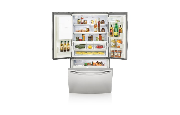 LG 3-Door French Door Refrigerator with Ice and Water Dispenser (24.7 cu.ft.), LFX25975ST