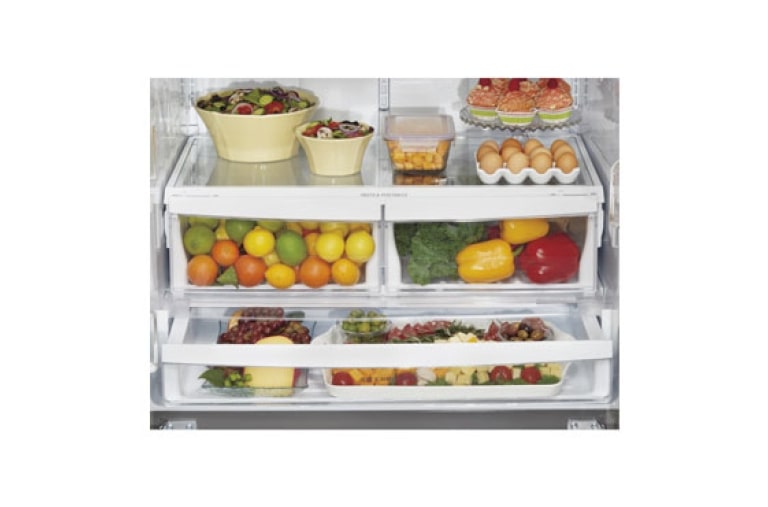 LG 36" French Door Refrigerator with Slim SpacePlus™ Ice System, 27 cu.ft., LFX28968ST