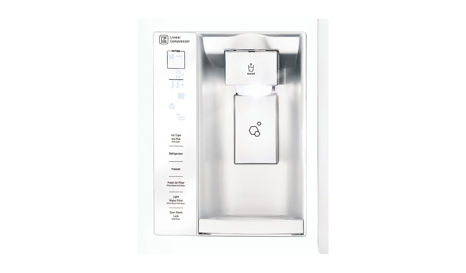 LG 33" French Door Refrigerator with Slim SpacePlus™ Ice System, 24 cu.ft., LFXS24623W