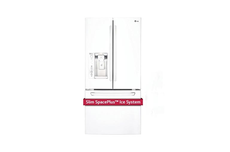 LG 33" French Door Refrigerator with Slim SpacePlus™ Ice System, 24 cu.ft., LFXS24623W