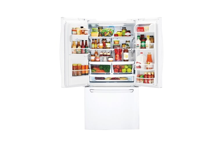 LG 33" French Door Refrigerator with Slim SpacePlus™ Ice System, 24 cu.ft., LFXS24623W