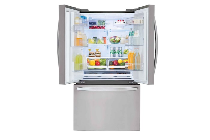 LG 36" 26 cu.ft. Standard-Depth French 3-Door Refrigerator | Ice & Water Dispenser | Dual Ice Maker, LFXS26973S
