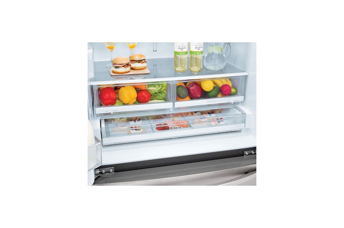 LG 36" 26 cu.ft. Standard-Depth French 3-Door Refrigerator | Ice & Water Dispenser | Dual Ice Maker, LFXS26973S