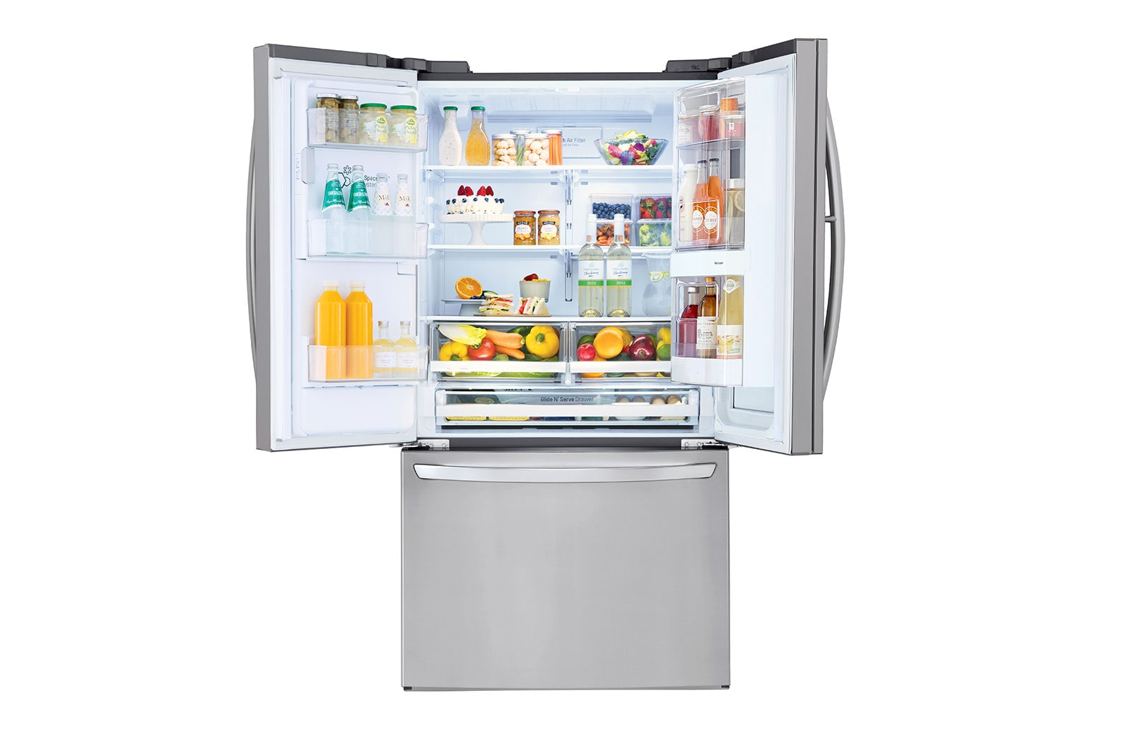 LG 36" Smudge Resistant Refrigerator with InstaView® Door-in-Door®, Dual Ice Maker and WiFi Connectivity, 28 cu.ft., LFXS28596S