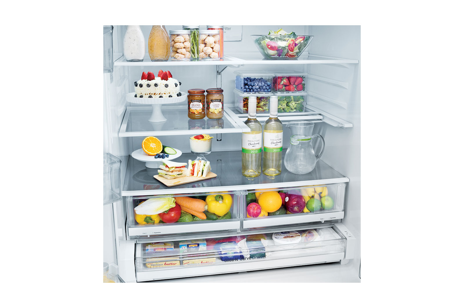 LG 36" Smudge Resistant Refrigerator with InstaView® Door-in-Door®, Dual Ice Maker and WiFi Connectivity, 28 cu.ft., LFXS28596S