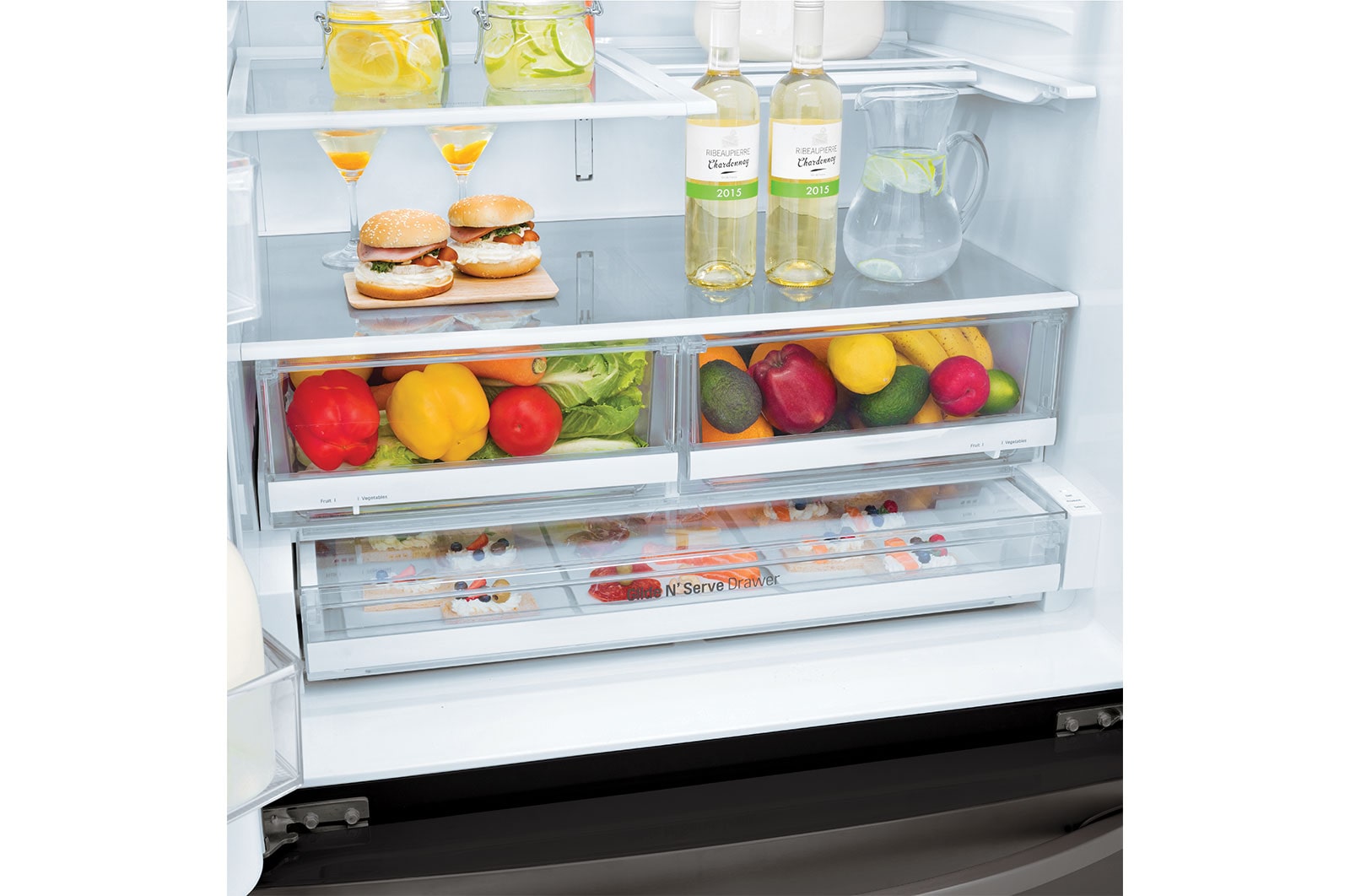 LG 36" Black Stainless Steel French Door Refrigerator, 28 cu.ft., LFXS28968D