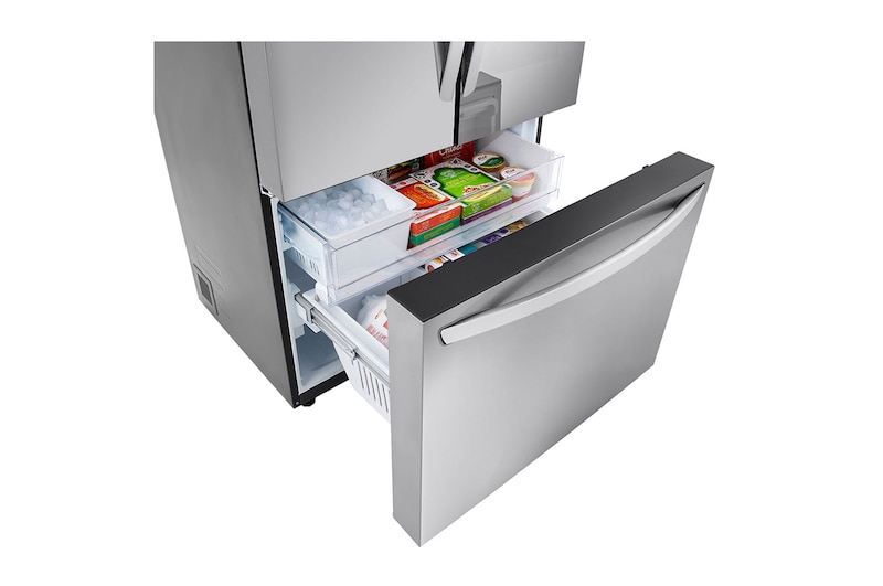 LG 36" 27 cu.ft. Mirror InstaView® Counter-Depth MAX™ French 3-Door Refrigerator | Internal Water Dispenser | Ice Maker, LLFGC2706S