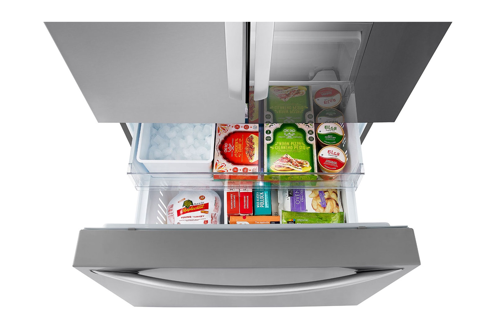 LG 36" 27 cu.ft. Mirror InstaView® Counter-Depth MAX™ French 3-Door Refrigerator | Internal Water Dispenser | Ice Maker, LLFGC2706S