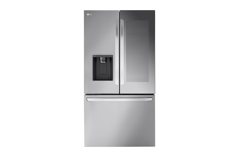 Front view of 36" 26 cu.ft. Mirror InstaView® Counter-Depth MAX™ French 3-Door Refrigerator (LLFOC2606S)