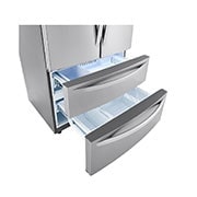 LG 36" 4-Door French Door Refrigerator with Internal water dispenser and Smart Cooling™ Plus, LMWS27626S