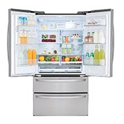 LG 36" 28 cu.ft. Standard-Depth French 4-Door Refrigerator | Ice & Water Dispenser | Dual Ice Maker, LMXS28626S