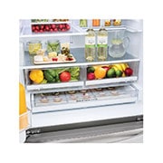 LG 36" 28 cu.ft. Standard-Depth French 4-Door Refrigerator | Ice & Water Dispenser | Dual Ice Maker, LMXS28626S
