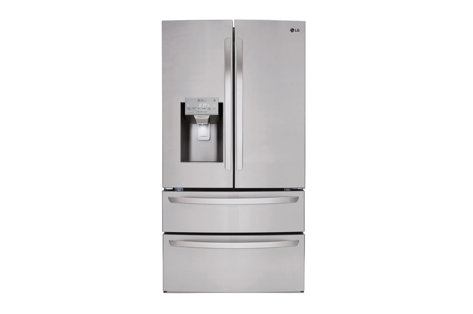 LG 36" 28 cu.ft. Standard-Depth French 4-Door Refrigerator | Ice & Water Dispenser | Dual Ice Maker, LMXS28626S