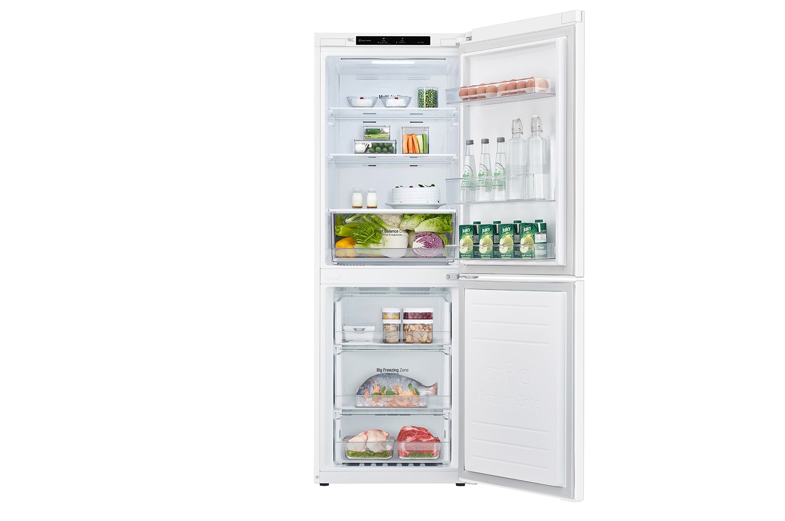 LG 24" Counter Depth Bottom Freezer Refrigerator with Smart Inverter, 10.8 cu.ft., LRDNC1004W