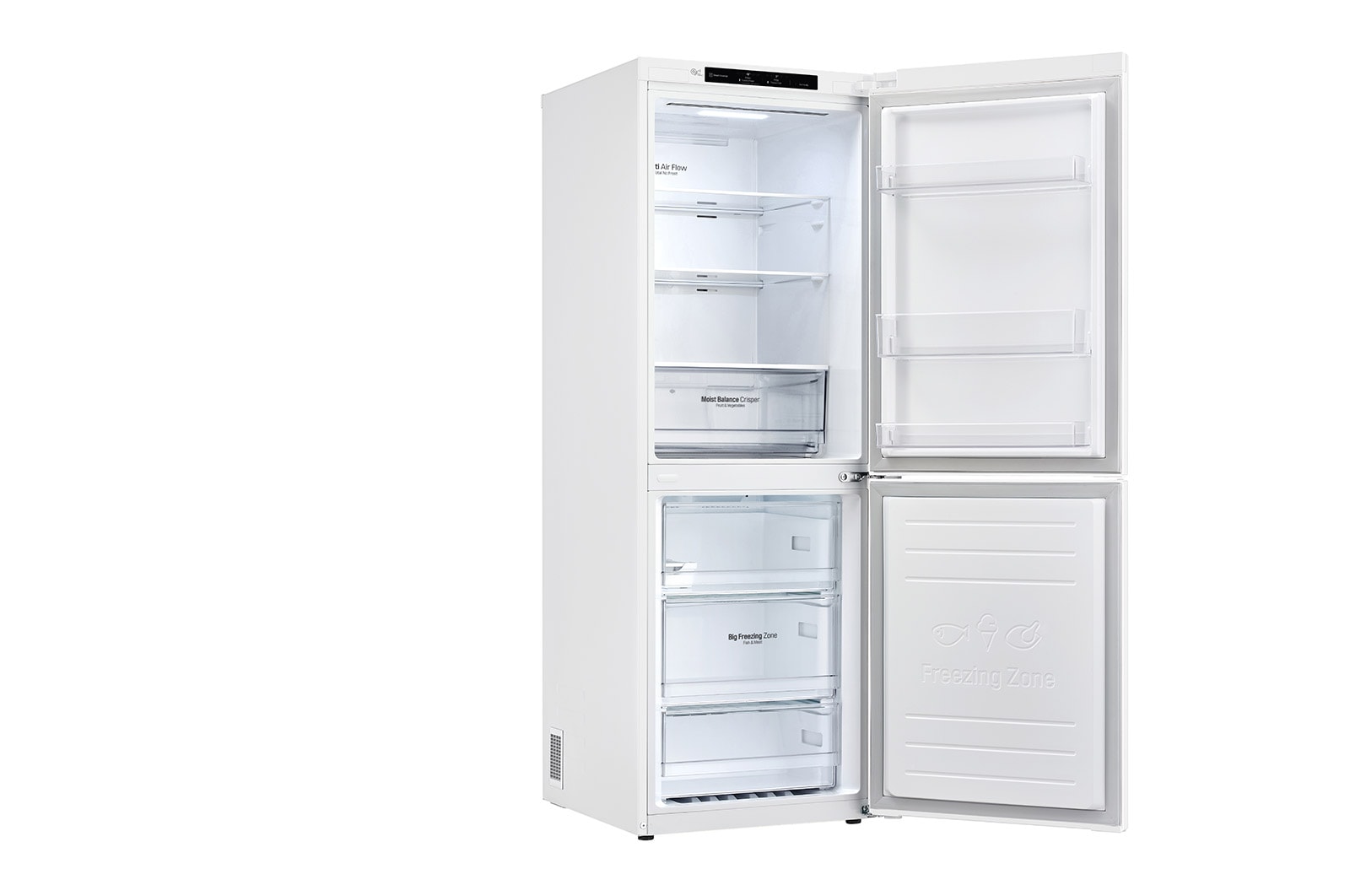 LG 24" Counter Depth Bottom Freezer Refrigerator with Smart Inverter, 10.8 cu.ft., LRDNC1004W