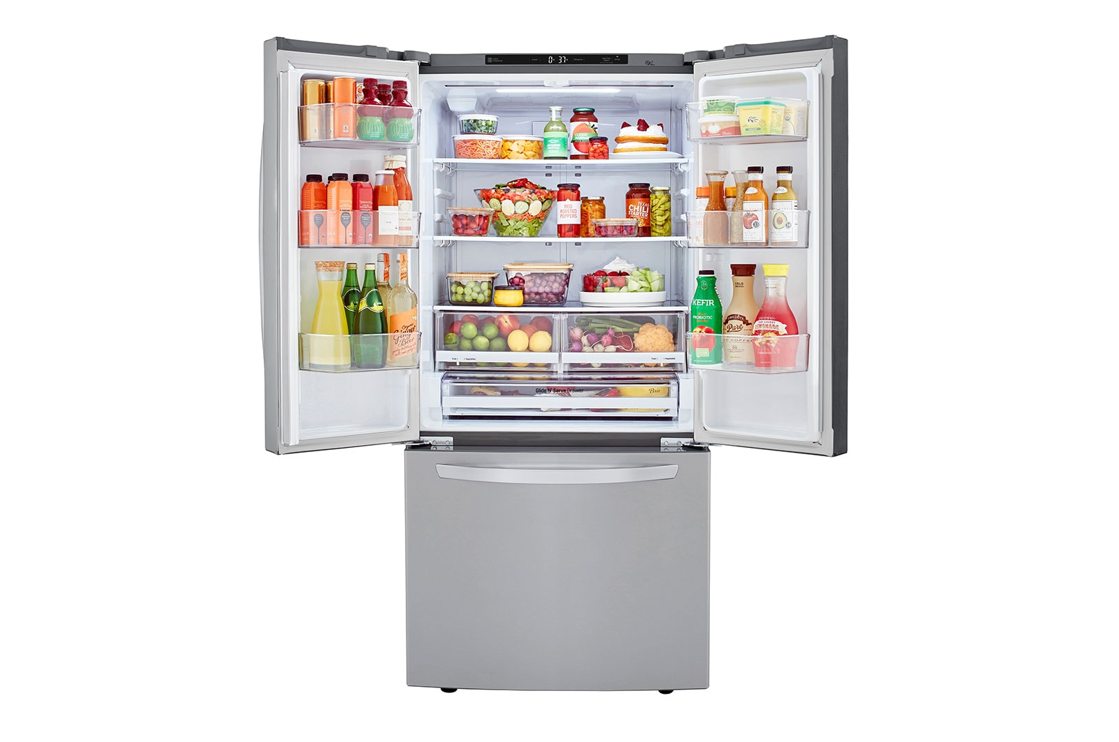 LG 33'' Smudge Resistant French Door Refrigerator with Smart Cooling™ Plus, LRFCS2503S