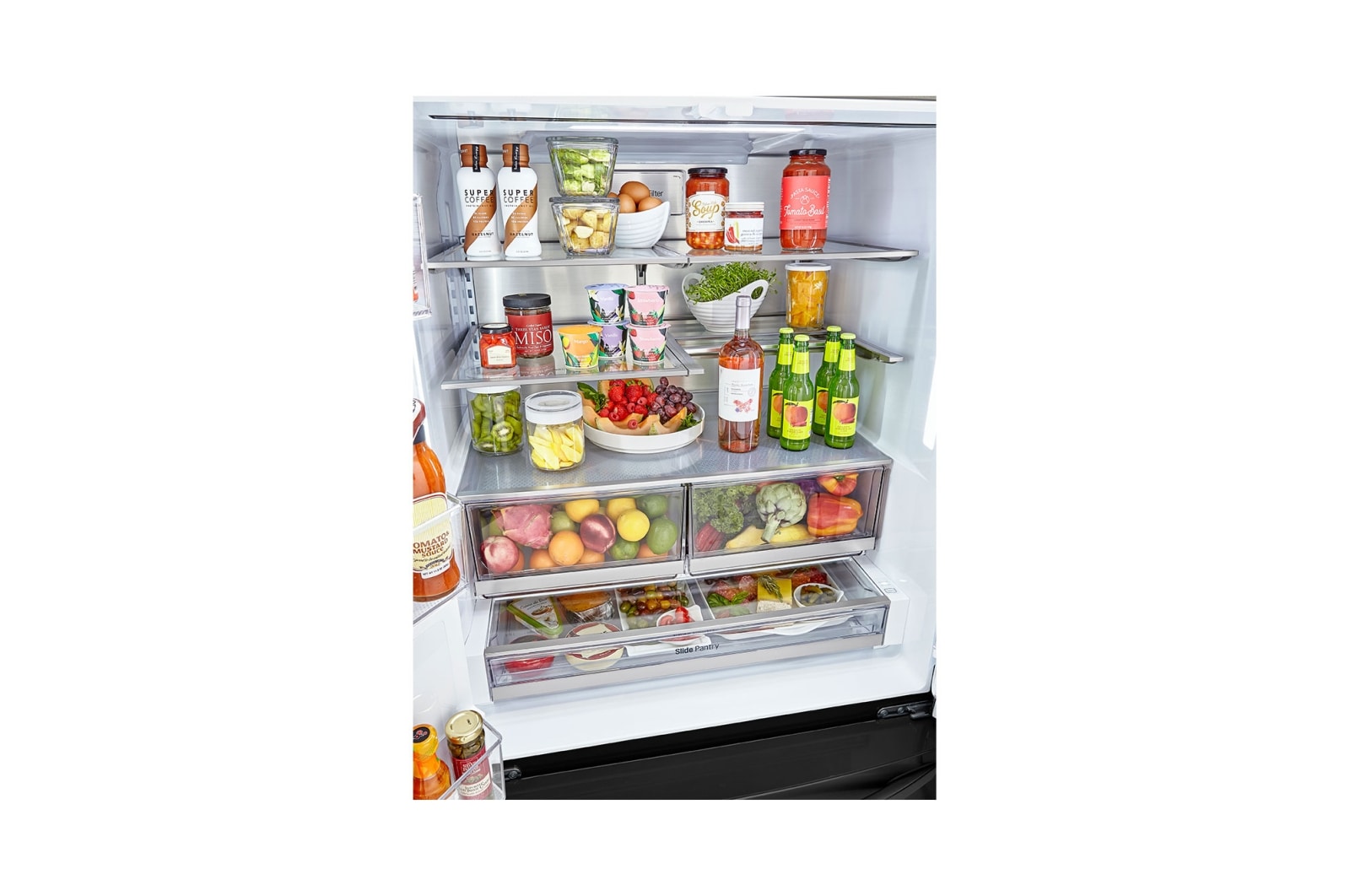 LG 36'' French Door Refrigerator with ThinQ® Technology with Water and Ice Dispenser, LRFDS3016M