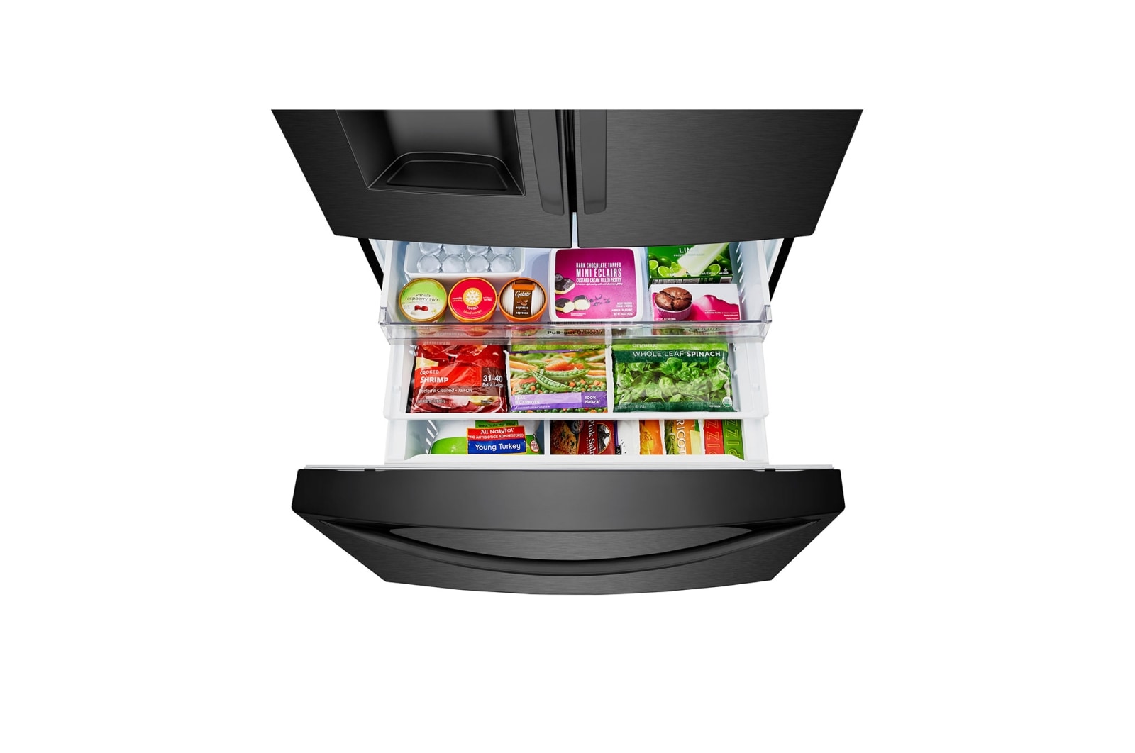 LG 36'' French Door Refrigerator with ThinQ® Technology with Water and Ice Dispenser, LRFDS3016M