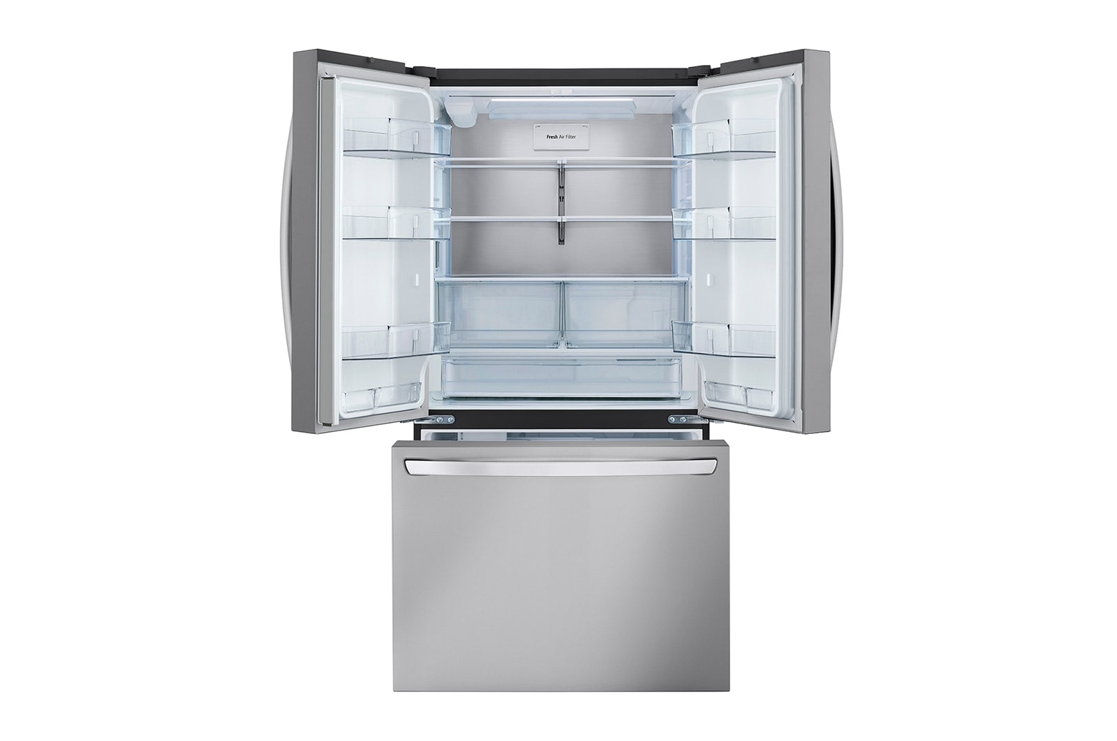 LG 36" 27 cu.ft. Counter-Depth MAX™ French 3-Door Refrigerator | Internal Water Dispenser | Ice Maker, LRFLC2706S